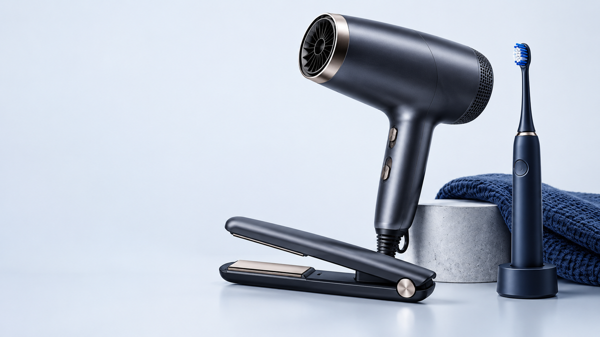 Hair dryer, hair straightener and electric toothbrush
